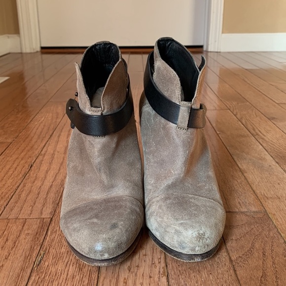 Rag & bone harrow booties ankle boots EU 37 womens size 7 taupe - Picture 2 of 9